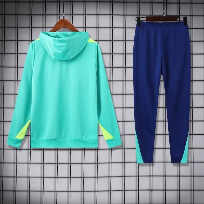 AAA(Thailand) Brazil 2024 Green Soccer Tracksuit 02