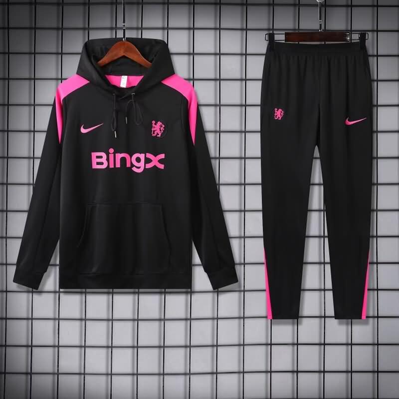 AAA(Thailand) Chelsea 24/25 Black Soccer Tracksuit 02