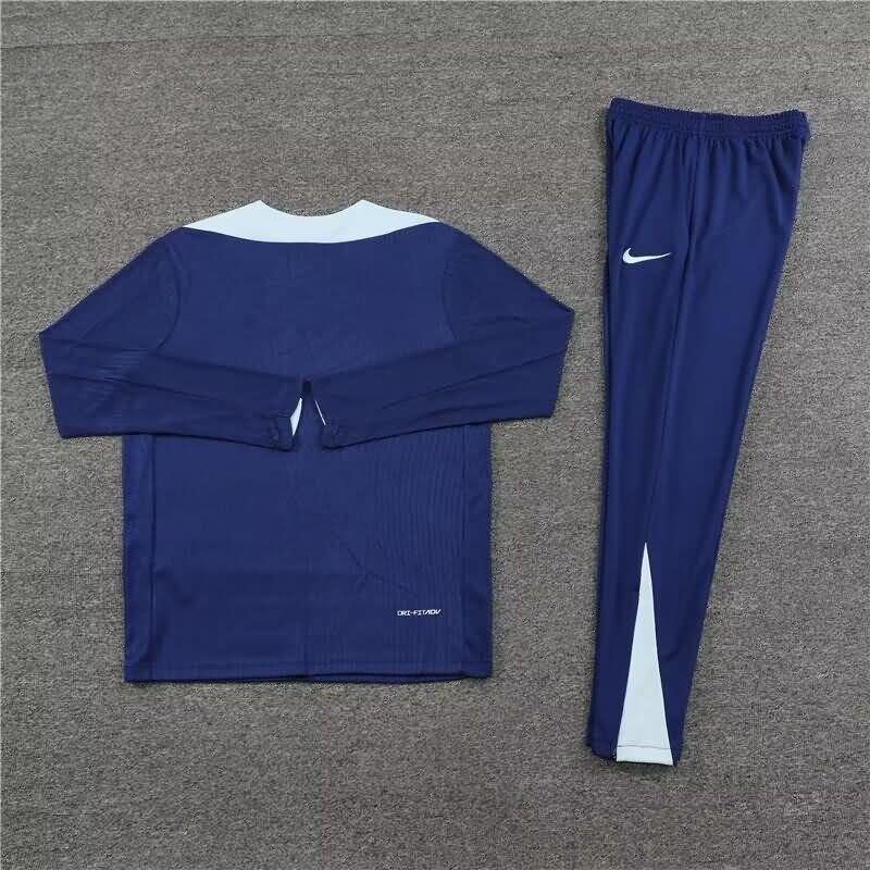 AAA(Thailand) France 2024 Dark Blue Soccer Tracksuit