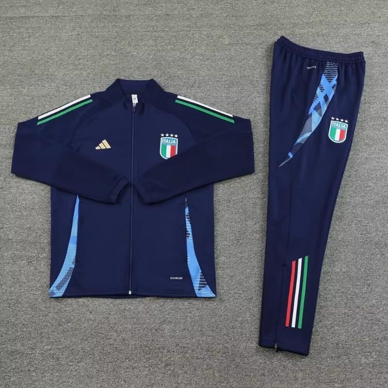 AAA(Thailand) Italy 2024 Dark Blue Soccer Tracksuit