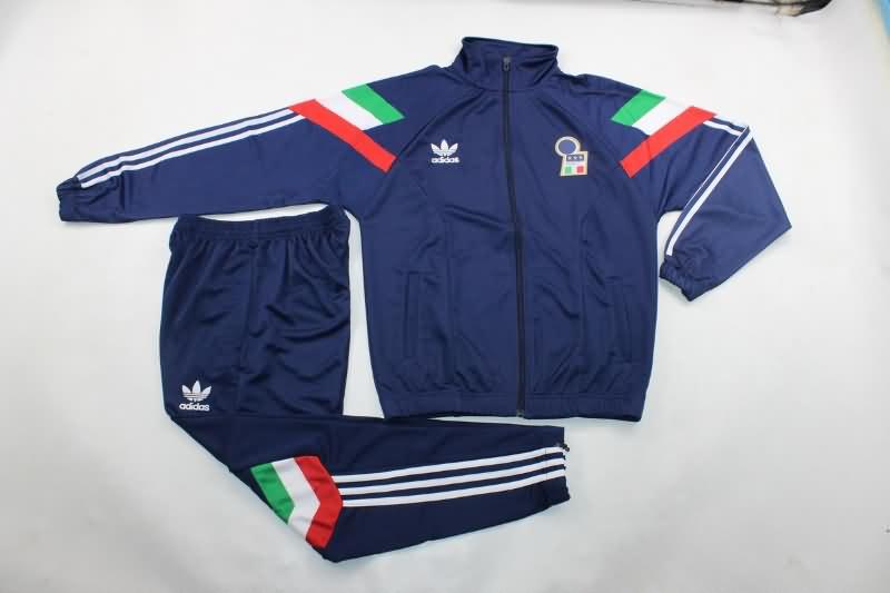 AAA(Thailand) Italy 2024 Dark Blue Soccer Tracksuit 04