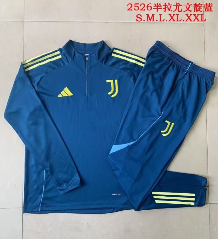 AAA(Thailand) Juventus 24/25 Dark Blue Soccer Tracksuit 07