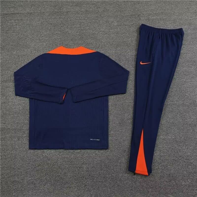 AAA(Thailand) Netherlands 2024 Dark Blue Soccer Tracksuit