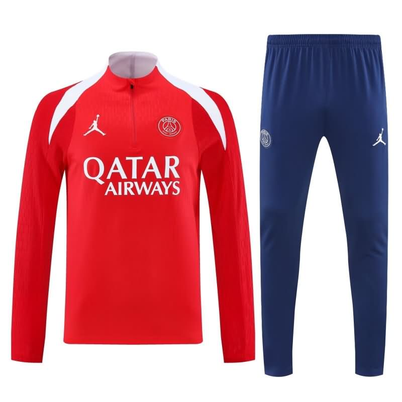 AAA(Thailand) PSG 24/25 Red Soccer Tracksuit 04