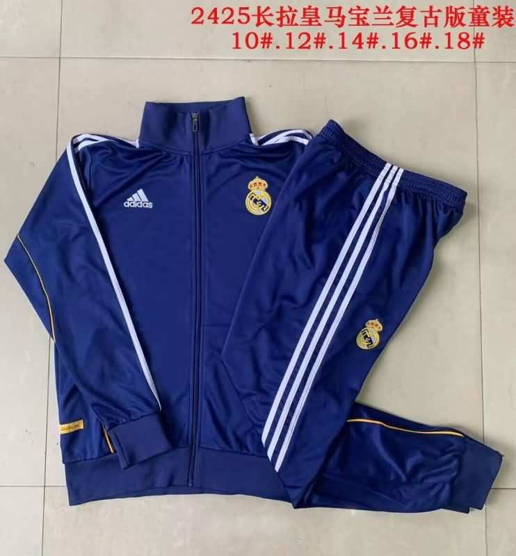 AAA(Thailand) Real Madrid 24/25 Blue Soccer Tracksuit 06