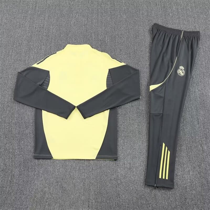 AAA(Thailand) Real Madrid 24/25 Yellow Soccer Tracksuit 03