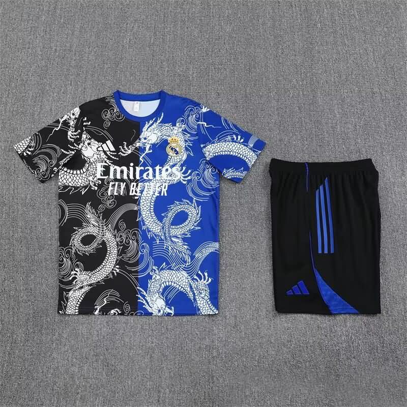 AAA(Thailand) Real Madrid 24/25 Black Blue Soccer Training Sets