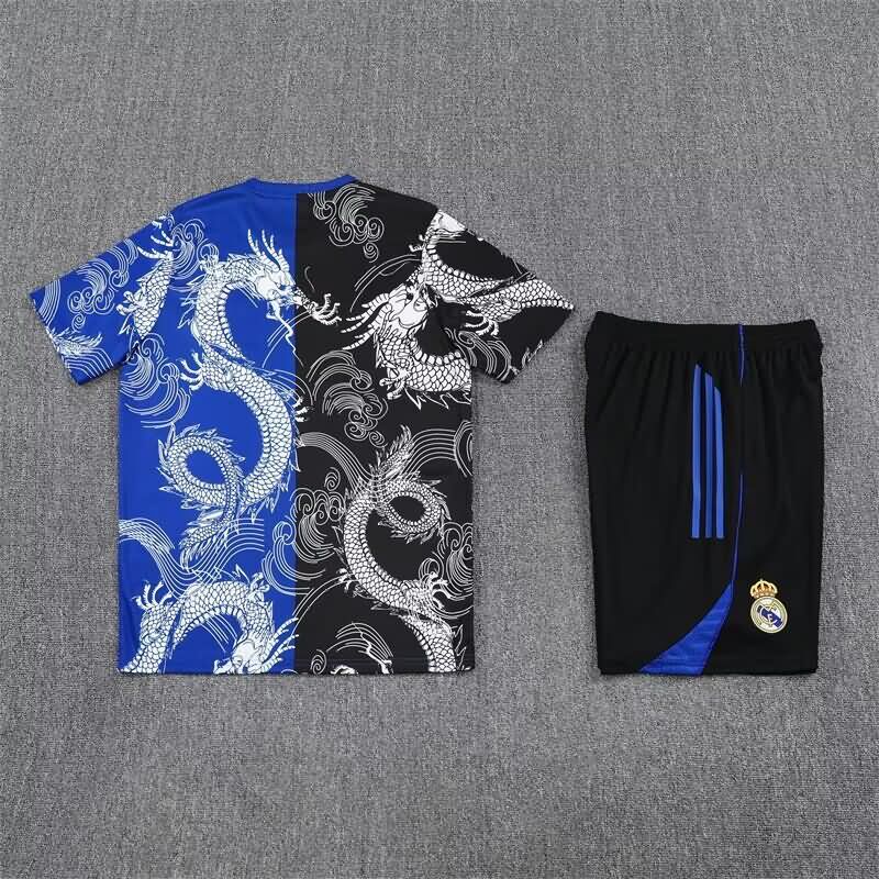 AAA(Thailand) Real Madrid 24/25 Black Blue Soccer Training Sets