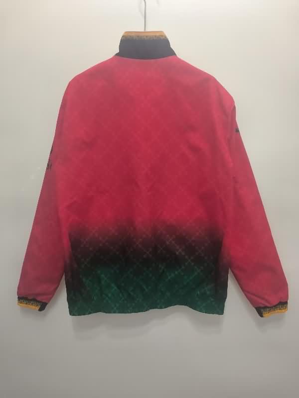 AAA(Thailand) AC Milan 24/25 Red Black Reversible Soccer Windbreaker