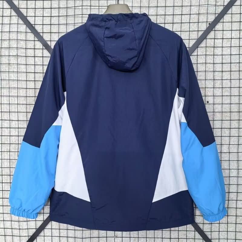 AAA(Thailand) Barcelona 24/25 Dark Blue Soccer Windbreaker 03
