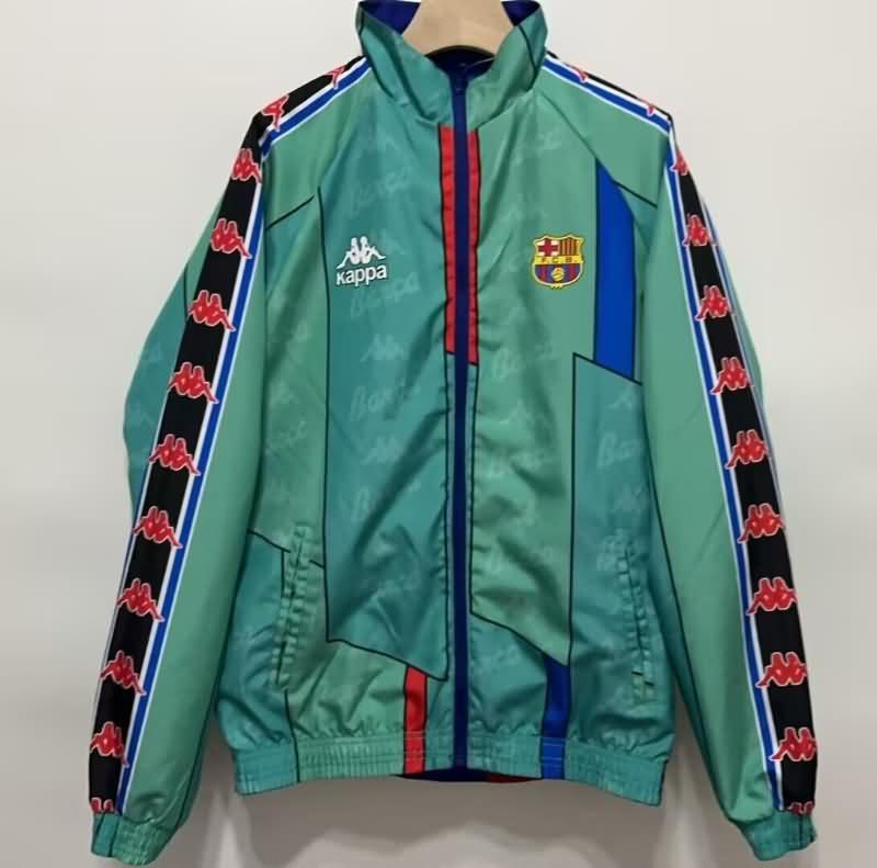 AAA(Thailand) Barcelona 24/25 Red Green Reversible Soccer Windbreaker