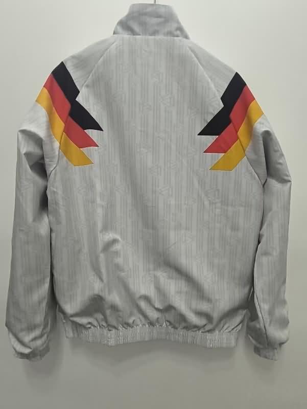 AAA(Thailand) Germany 2024 White Black Reversible Soccer Windbreaker