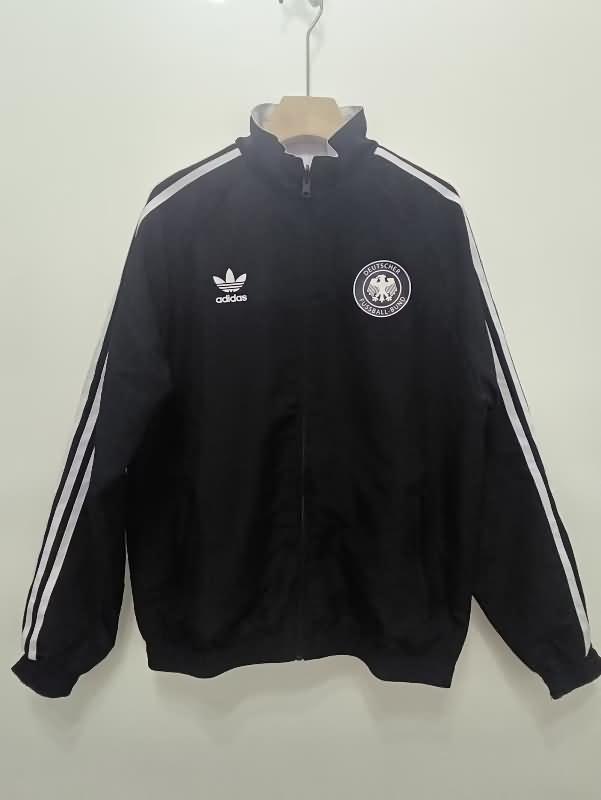 AAA(Thailand) Germany 2024 White Black Reversible Soccer Windbreaker