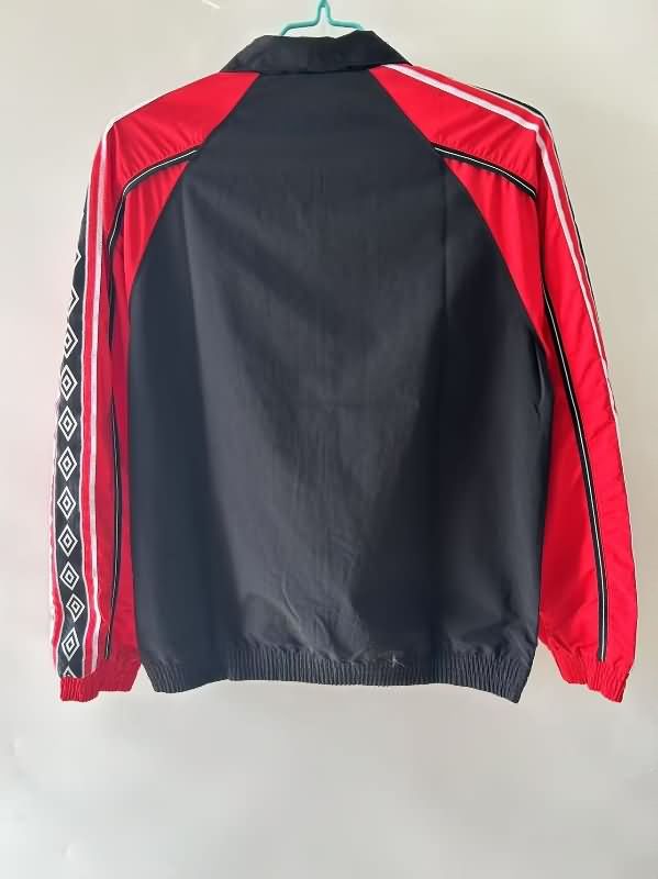 AAA(Thailand) Manchester United 24/25 Black Soccer Windbreaker 04