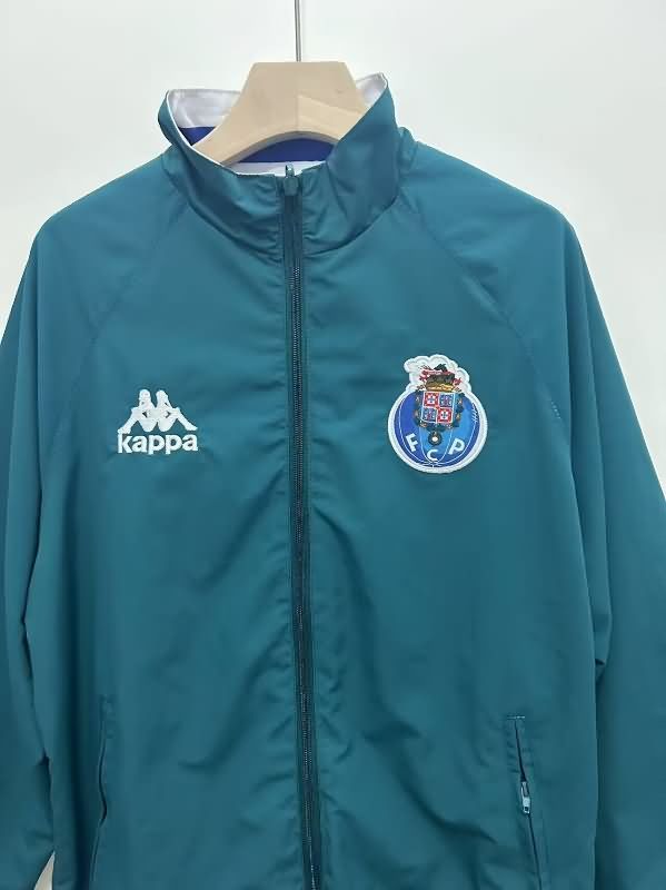 AAA(Thailand) Porto 24/25 Blue Green Reversible Soccer Windbreaker
