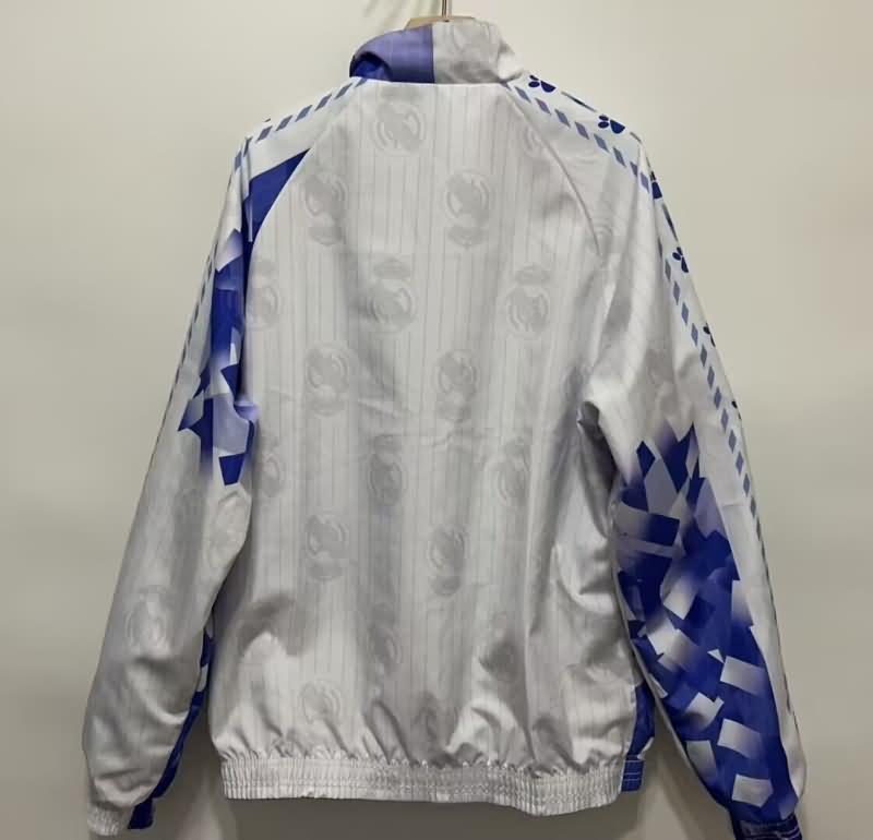 AAA(Thailand) Real Madrid 24/25 Blue White Reversible Soccer Windbreaker
