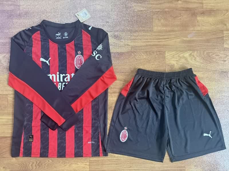AC Milan 25/26 Home Long Sleeve Soccer Jersey