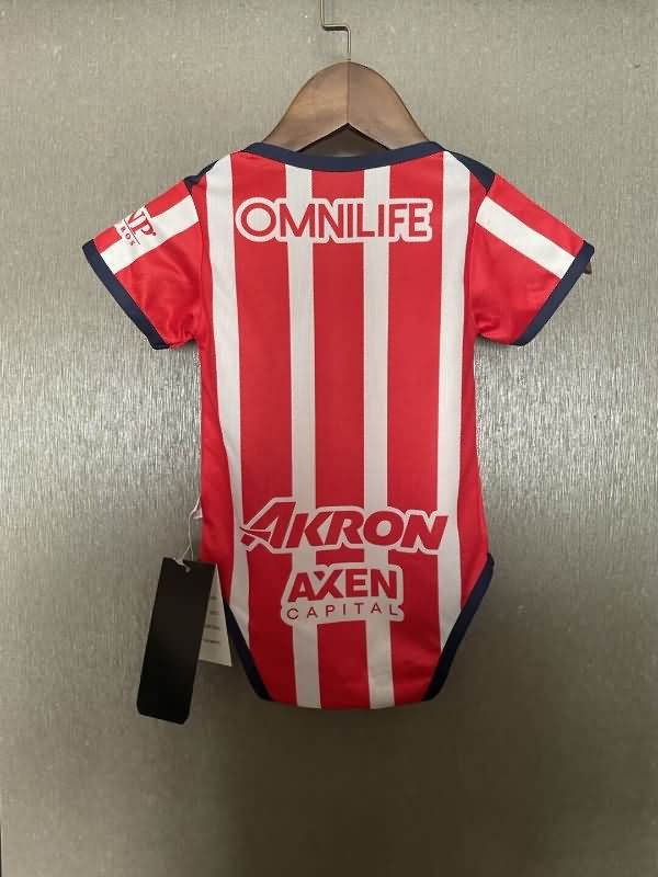 AAA(Thailand) Guadalajara 25/26 Home Baby Soccer Jerseys