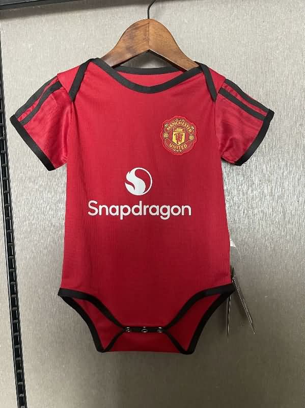 AAA(Thailand) Manchester United 25/26 Home Baby Soccer Jerseys