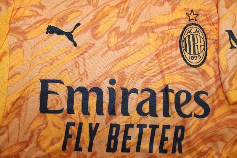 AAA(Thailand) AC Milan 25/26 Goalkeeper Orange Soccer Jersey