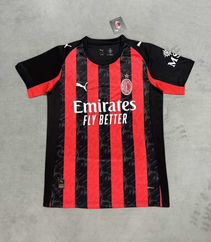 AAA(Thailand) AC Milan 25/26 Home Soccer Jersey Leaked