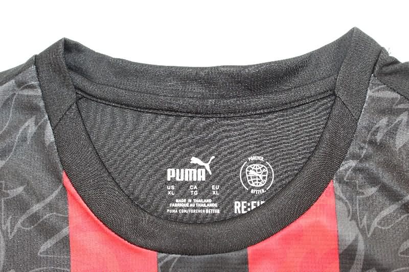 AAA(Thailand) AC Milan 25/26 Home Long Sleeve Soccer Jersey