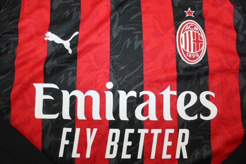 AAA(Thailand) AC Milan 25/26 Home Long Sleeve Soccer Jersey