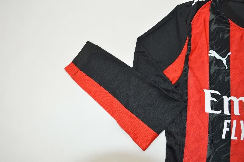 AAA(Thailand) AC Milan 25/26 Home Long Sleeve Soccer Jersey (Player)