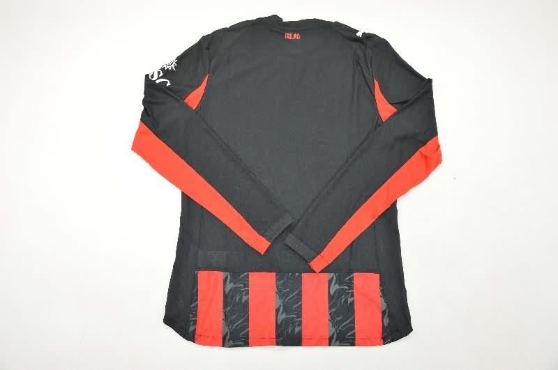 AAA(Thailand) AC Milan 25/26 Home Long Sleeve Soccer Jersey (Player)