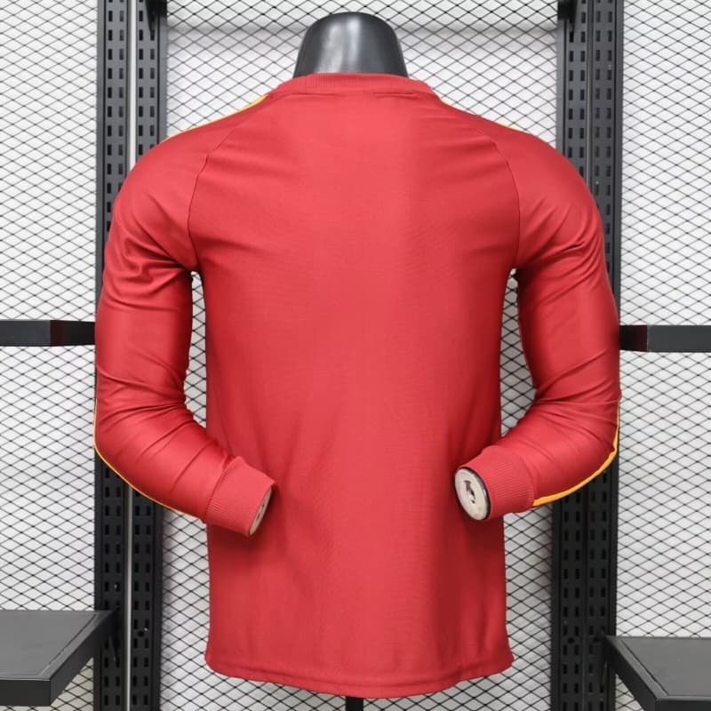 AAA(Thailand) AS Roma 25/26 Red Long Sleeve Soccer Jersey