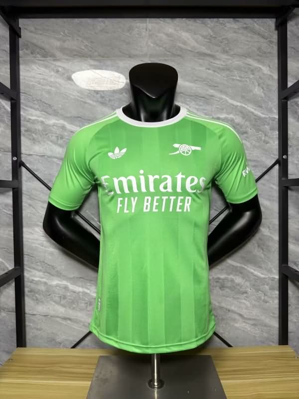 AAA(Thailand) Arsenal 25/26 Goalkeeper Green Soccer Jersey(Player)