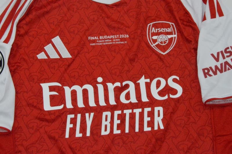 AAA(Thailand) Arsenal 25/26 Home UCL Final Soccer Jersey