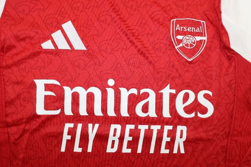 AAA(Thailand) Arsenal 25/26 Home Long Sleeve Soccer Jersey