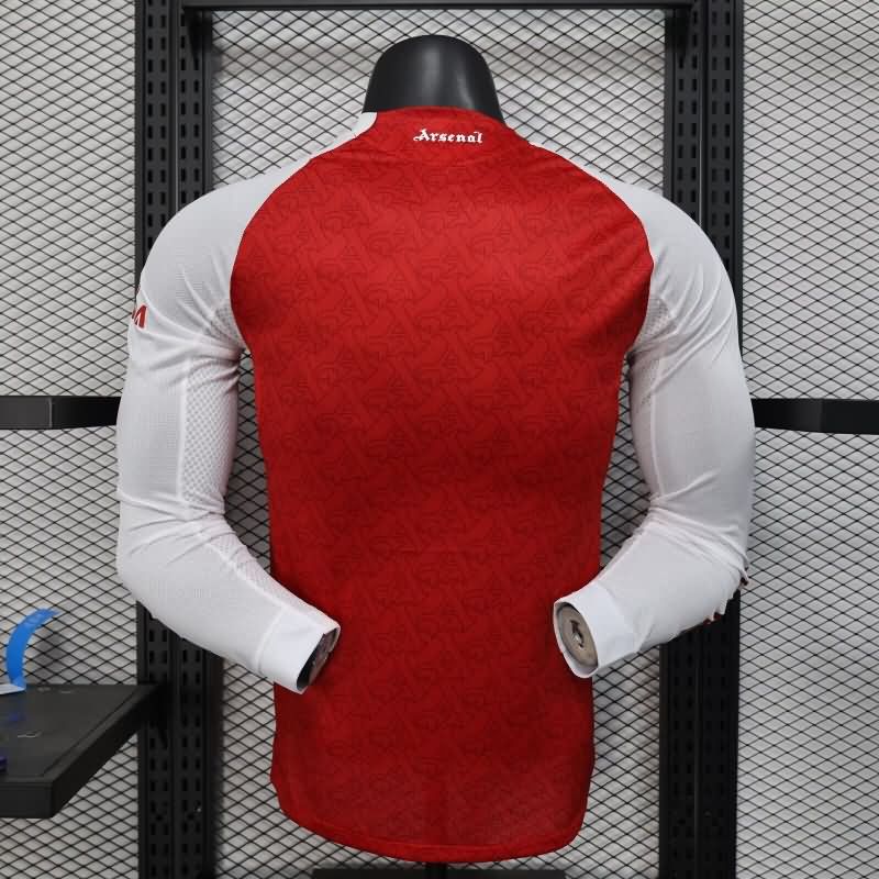 AAA(Thailand) Arsenal 25/26 Home Long Sleeve Soccer Jersey(Player) Leaked