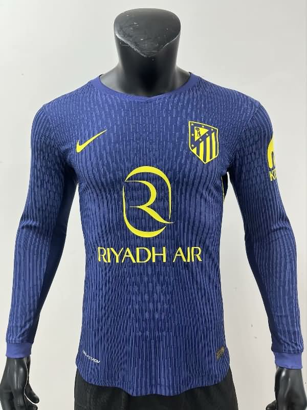 AAA(Thailand) Atletico Madrid 25/26 Away Long Sleeve Soccer Jersey (Player)