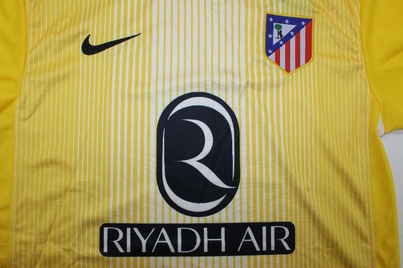 AAA(Thailand) Atletico Madrid 25/26 Goalkeeper Yellow Soccer Jersey