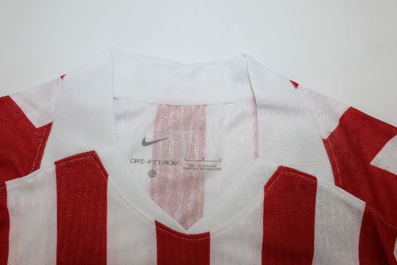 AAA(Thailand) Atletico Madrid 25/26 Home Long Sleeve Soccer Jersey (Player)