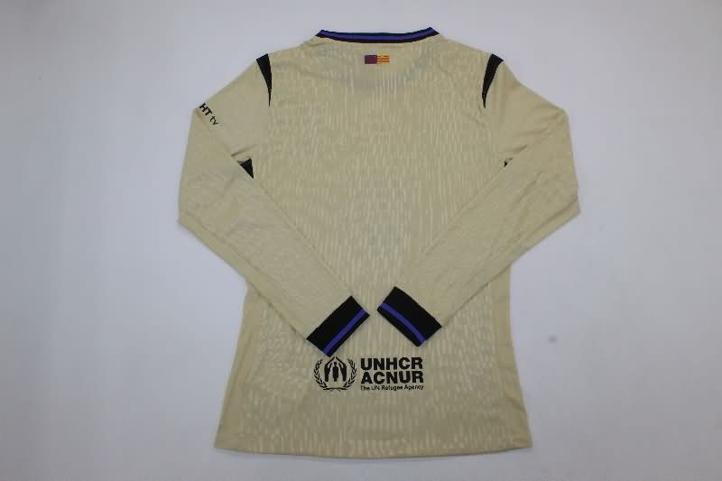 AAA(Thailand) Barcelona 25/26 Away Long Sleeve Soccer Jersey (Player)