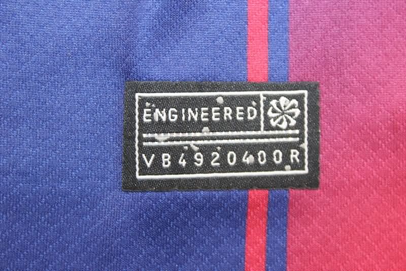 AAA(Thailand) Barcelona 25/26 Home Long Sleeve Soccer Jersey Leaked