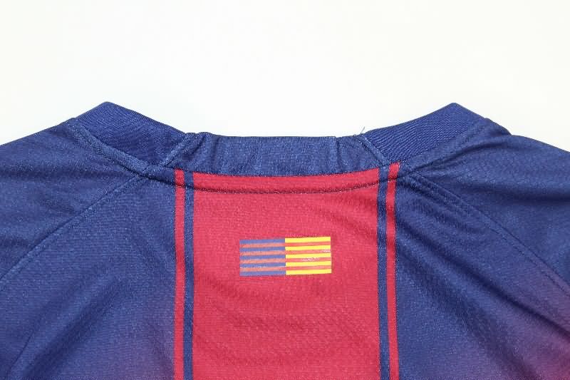 AAA(Thailand) Barcelona 25/26 Home Long Sleeve Soccer Jersey Leaked