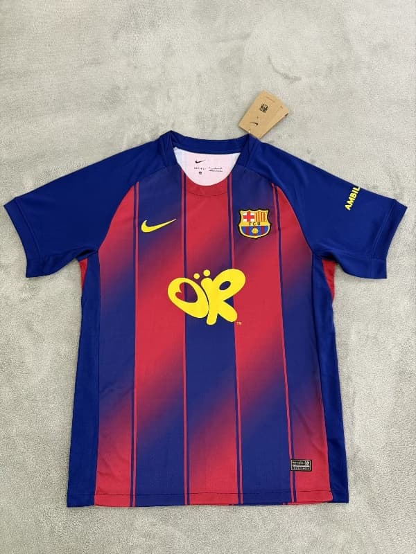 AAA(Thailand) Barcelona 25/26 Home Soccer Jersey Sponsor 04