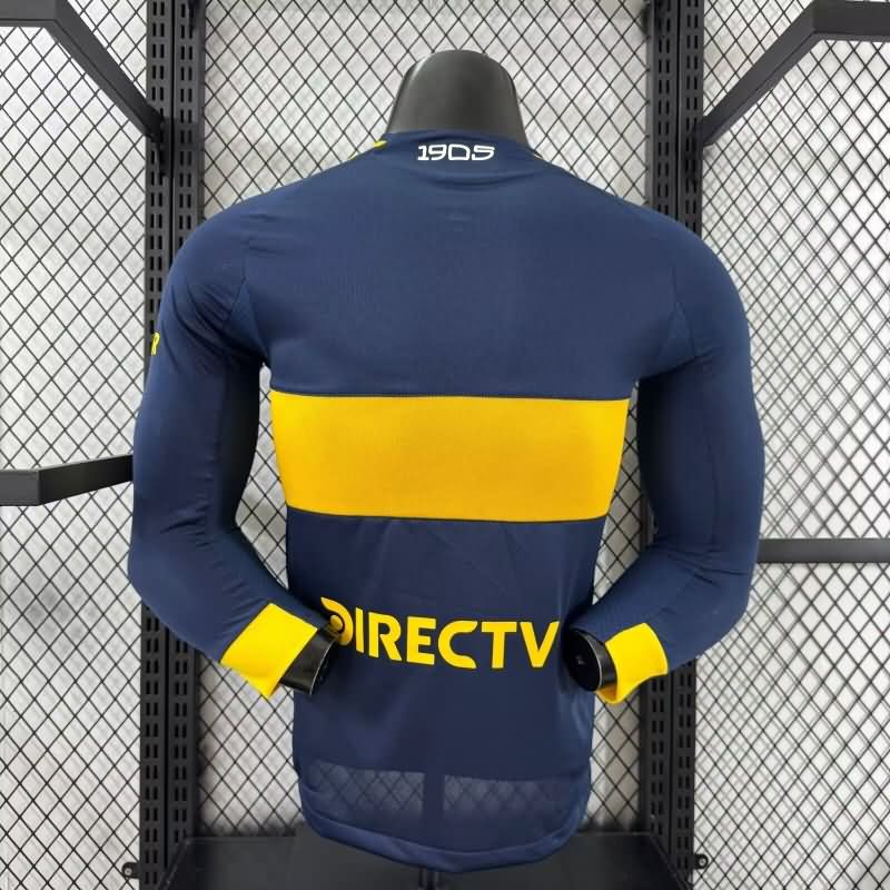AAA(Thailand) Boca Juniors 2025 Home Long Sleeve Soccer Jersey (Player)