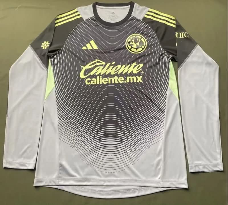 AAA(Thailand) Club America 25/26 Goalkeeper Grey Long Sleeve Soccer Jersey