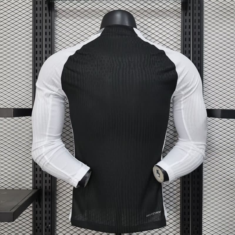 AAA(Thailand) Corinthians 2025 Away Long Sleeve Soccer Jersey (Player)