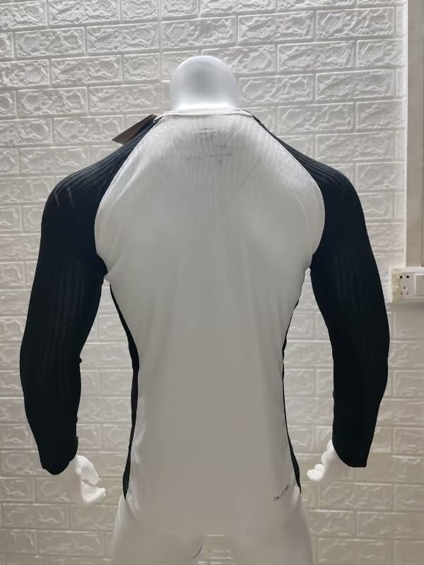 AAA(Thailand) Corinthians 2025 Home Long Sleeve Soccer Jersey (Player)