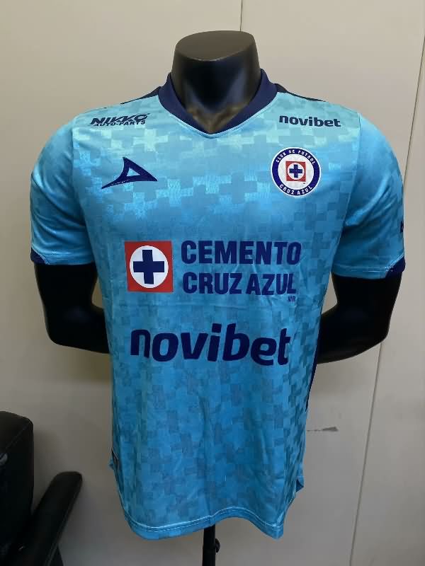 AAA(Thailand) Cruz Azul 25/26 Goalkeeper Blue Soccer Jersey