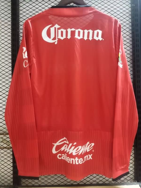 AAA(Thailand) Deportivo Toluca 25/26 Home Long Sleeve Soccer Jersey