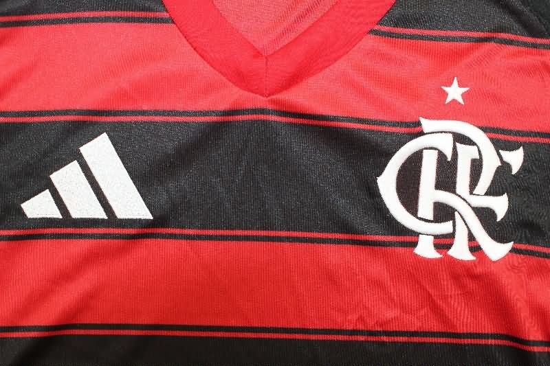 AAA(Thailand) Flamengo 2025 Home Long Sleeve Soccer Jersey