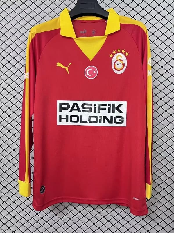 AAA(Thailand) Galatasaray 25/26 Red Long Sleeve Soccer Jersey AAA(Thailand) Galatasaray 25/26 Red Long Sleeve Soccer Jersey