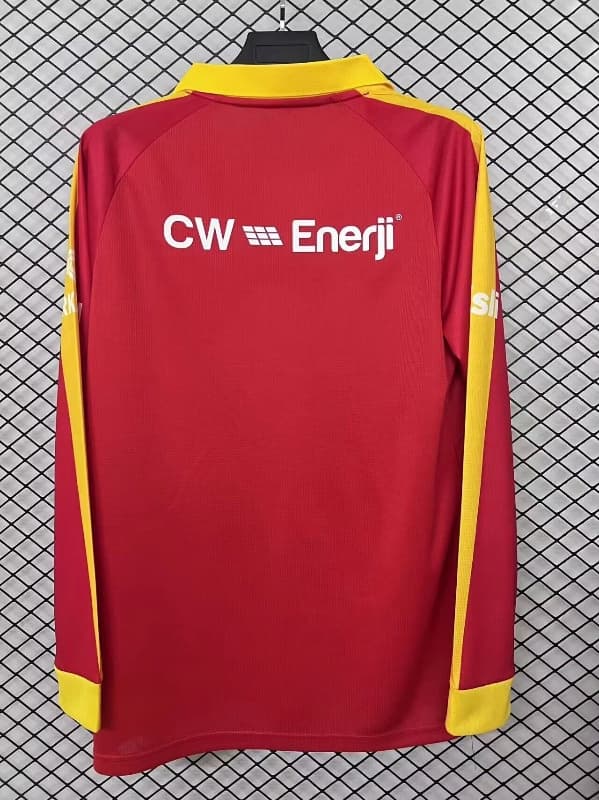 AAA(Thailand) Galatasaray 25/26 Red Long Sleeve Soccer Jersey